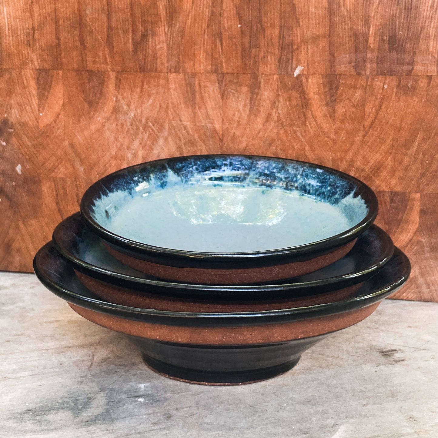 Floating Blue Bowls