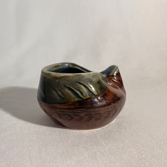 Brown and Green Pourer