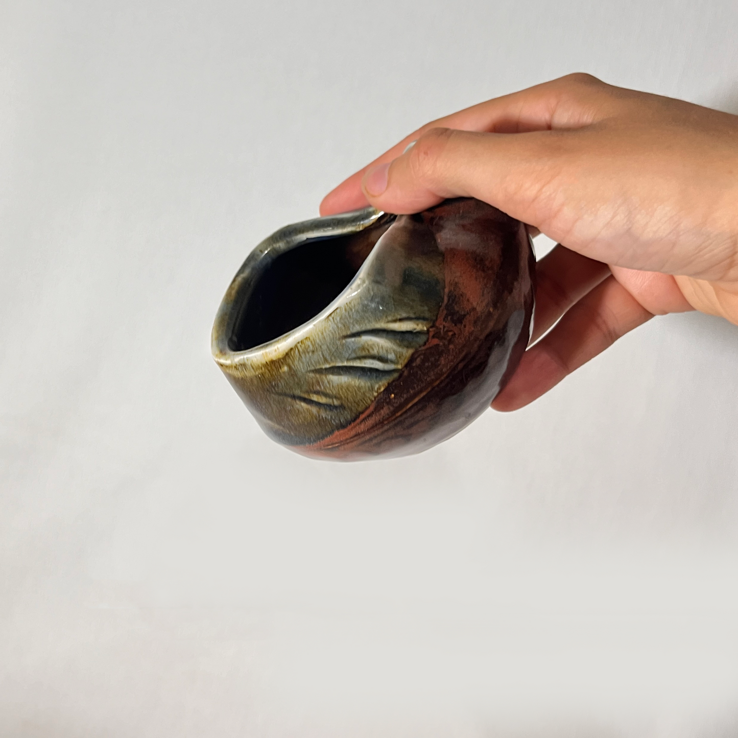 Brown and Green Pourer